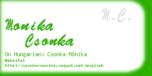monika csonka business card
