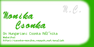 monika csonka business card